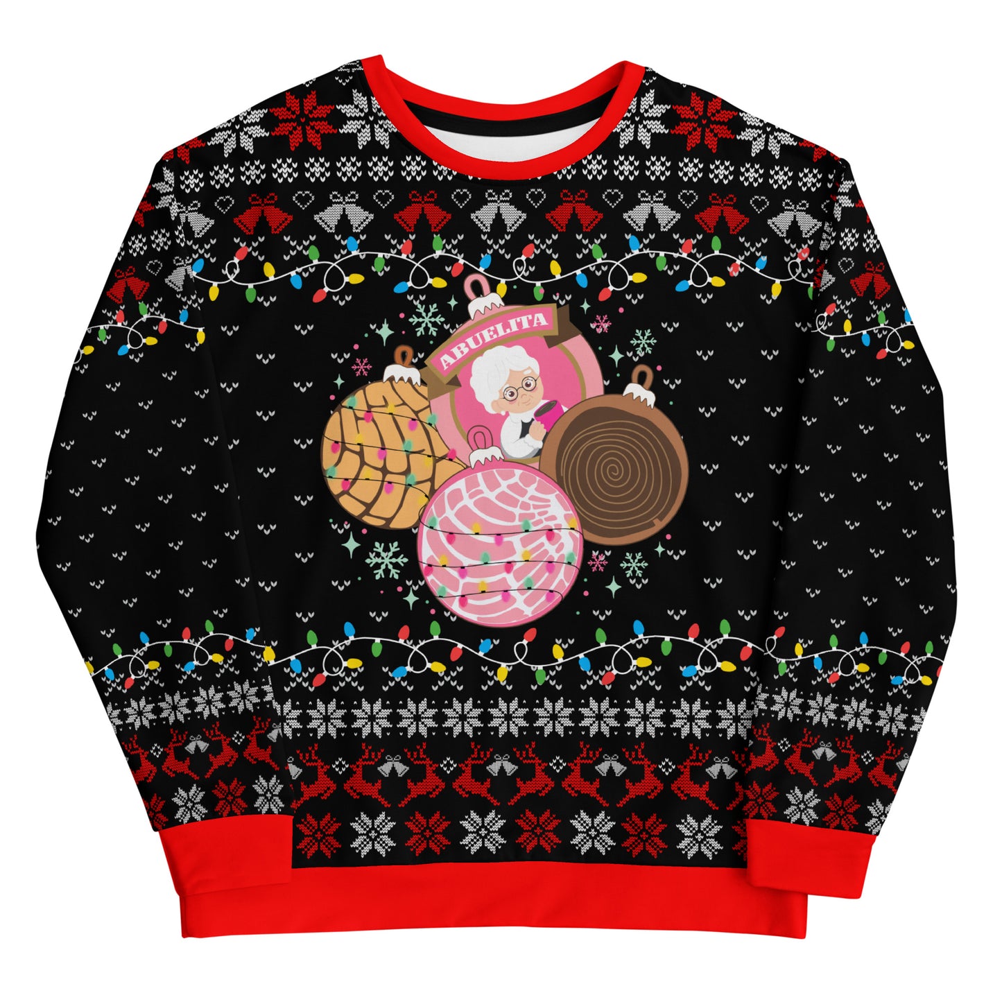 Abuelita and Conchas Christmas Ornament Ugly Sweatshirt