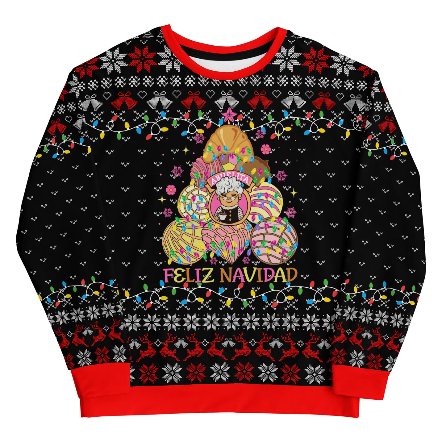 Feliz Navidad Christmas Tree Star Abuelita Ugly Christmas Sweatshirt