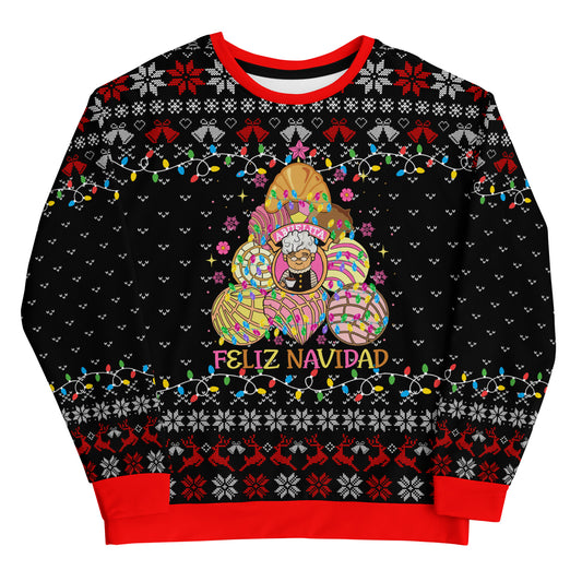 Feliz Navidad Christmas Tree Star Abuelita Ugly Christmas Sweatshirt