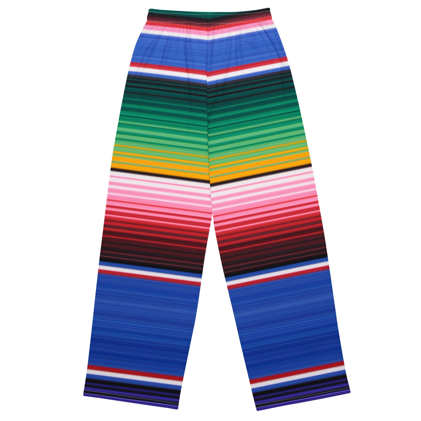 Mexican Serape Shades of Blue All-over print unisex wide-leg Pants