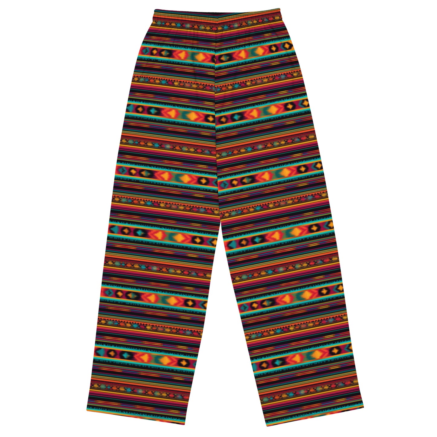 Mexican Folk Design Pattern Soft Wide-leg Pajama/Sweats Bottoms