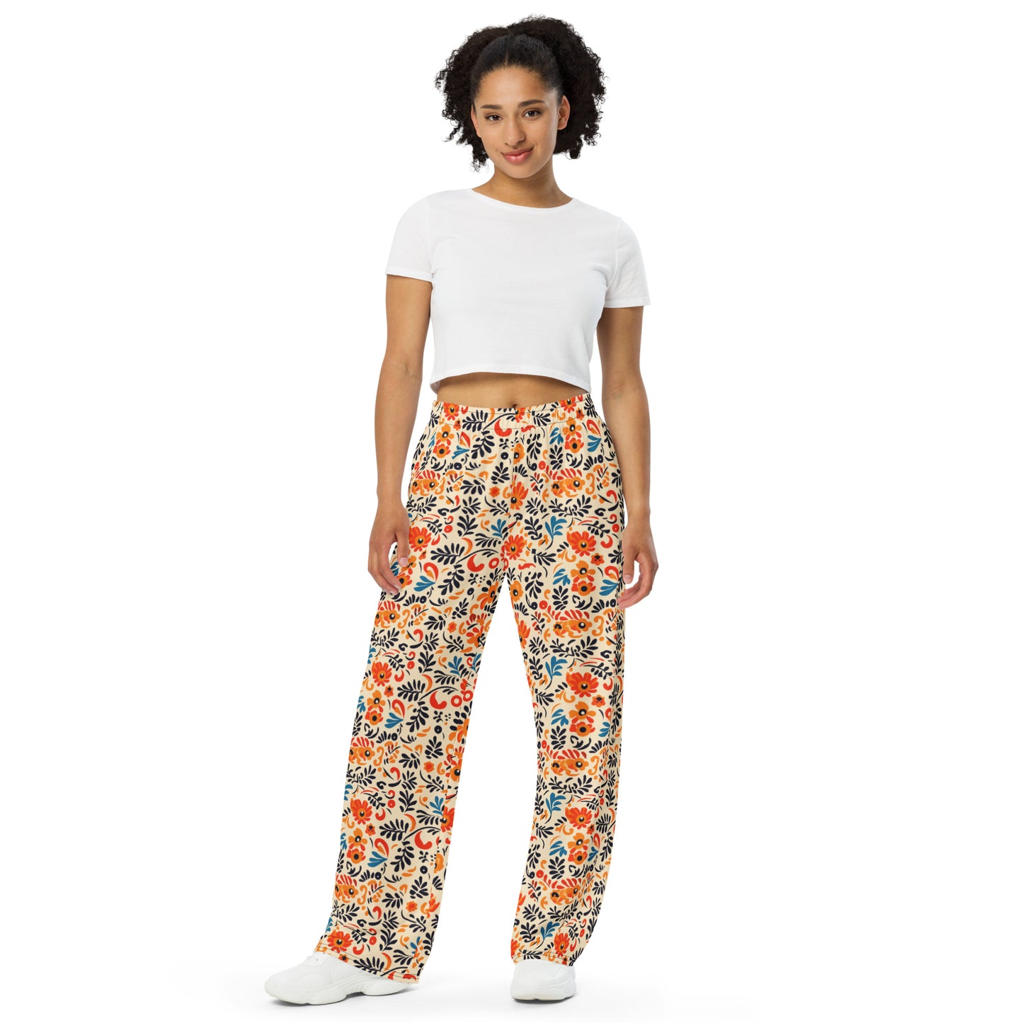 Mexican Floral Pattern Super Soft Pajamas / Sweat Bottoms