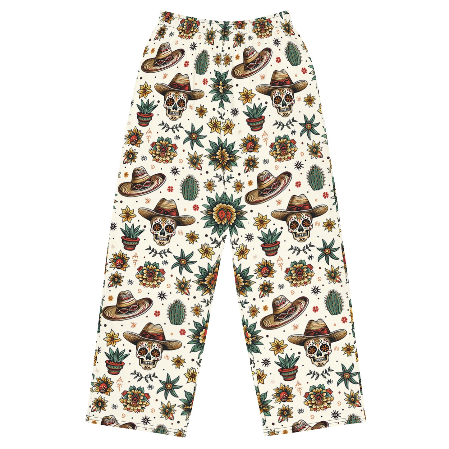 Sugar Skull Cactus South of The Border Vibes Pajamas / Sweat Bottoms