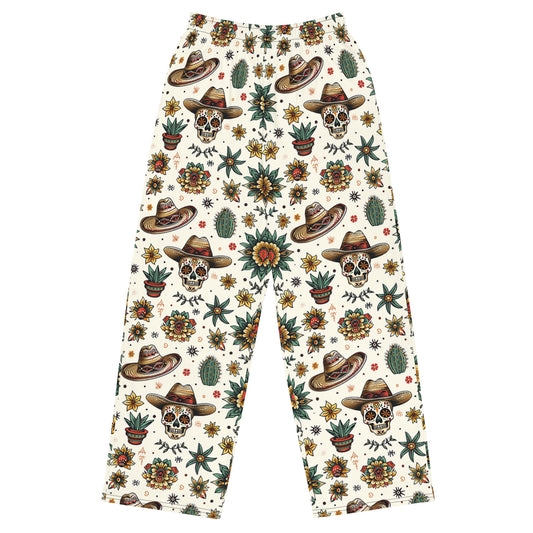 Sugar Skull Cactus South of The Border Vibes Pajamas / Sweat Bottoms