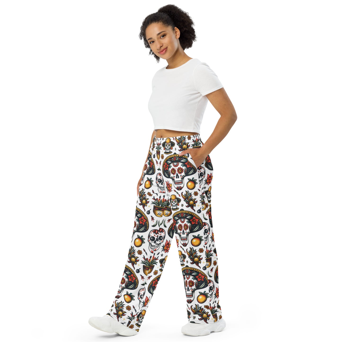 Mexican Sugar Skull Design Pajamas / Sweat Bottoms