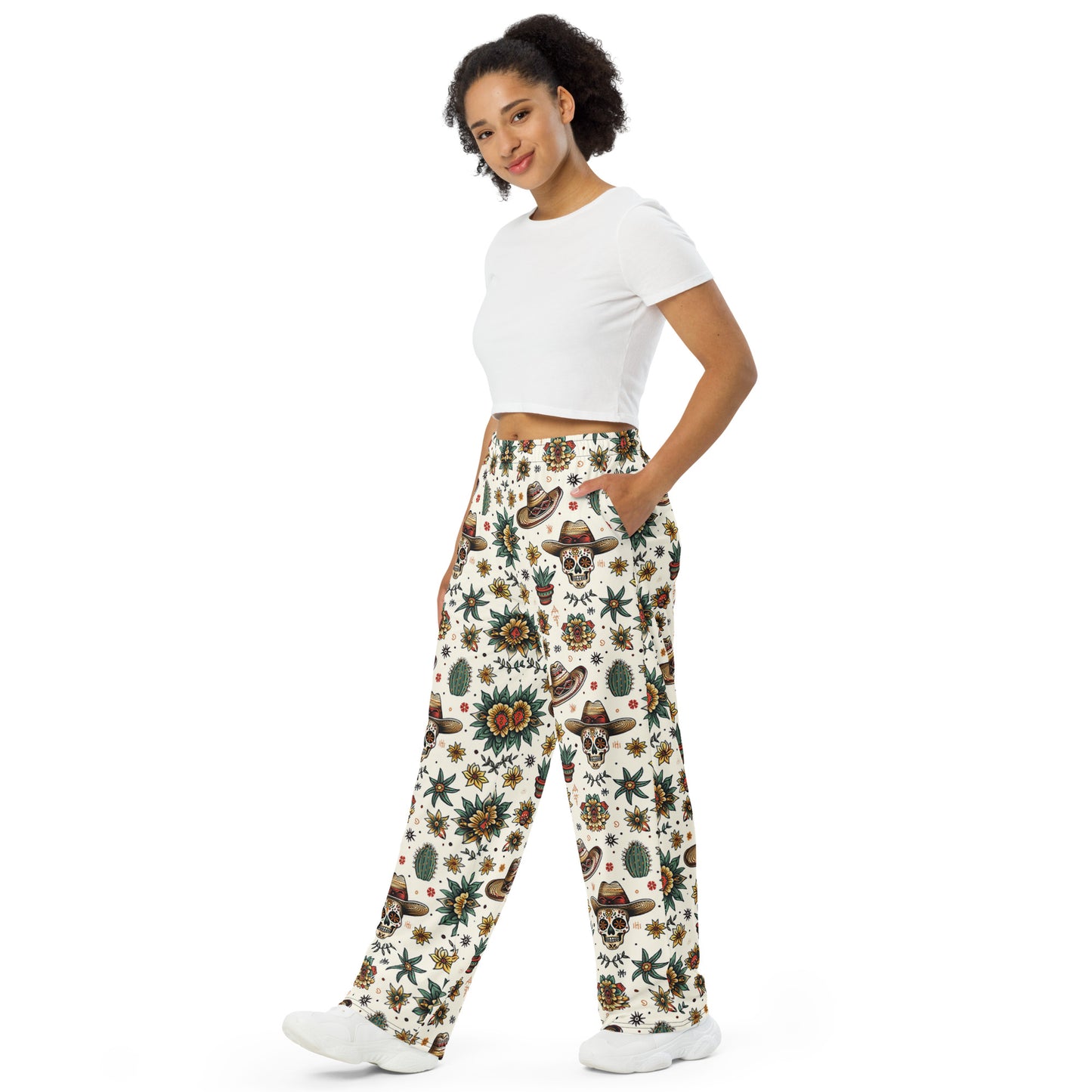 Sugar Skull Cactus South of The Border Vibes Pajamas / Sweat Bottoms