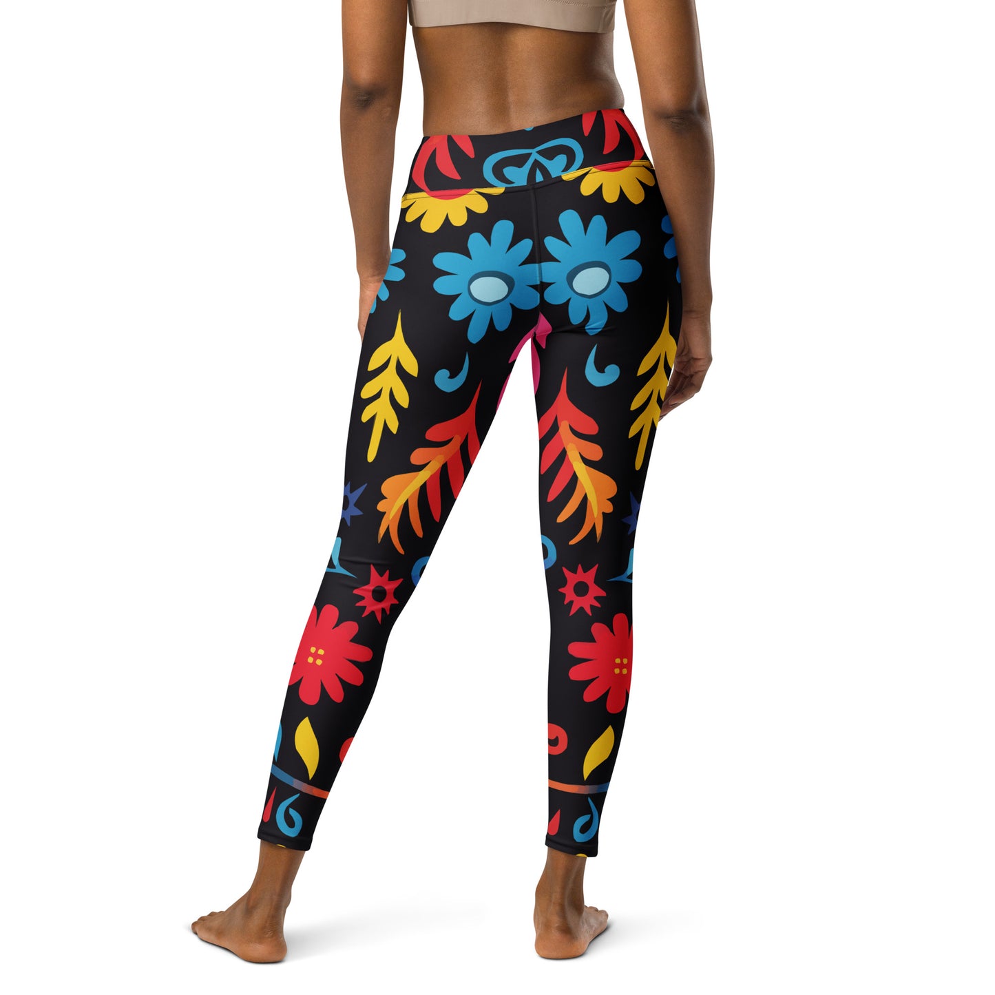 Latin Floral Pattern Yoga Leggings #5