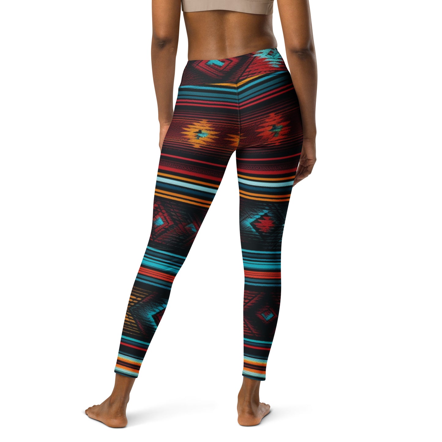 Geometric Mexican Art Style Yoga Leggings