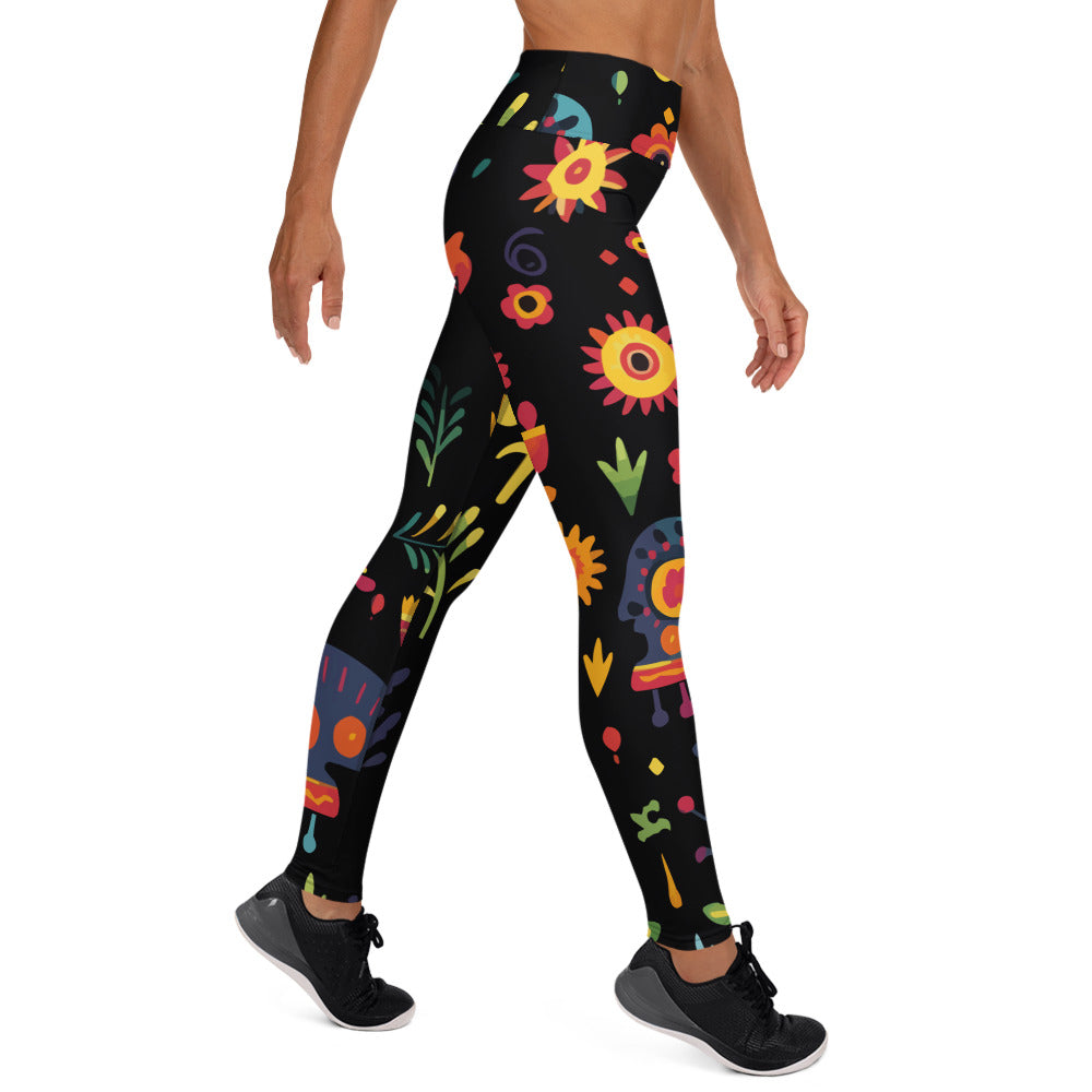 Traditional Mexican Art Pattern Yoga Leggings