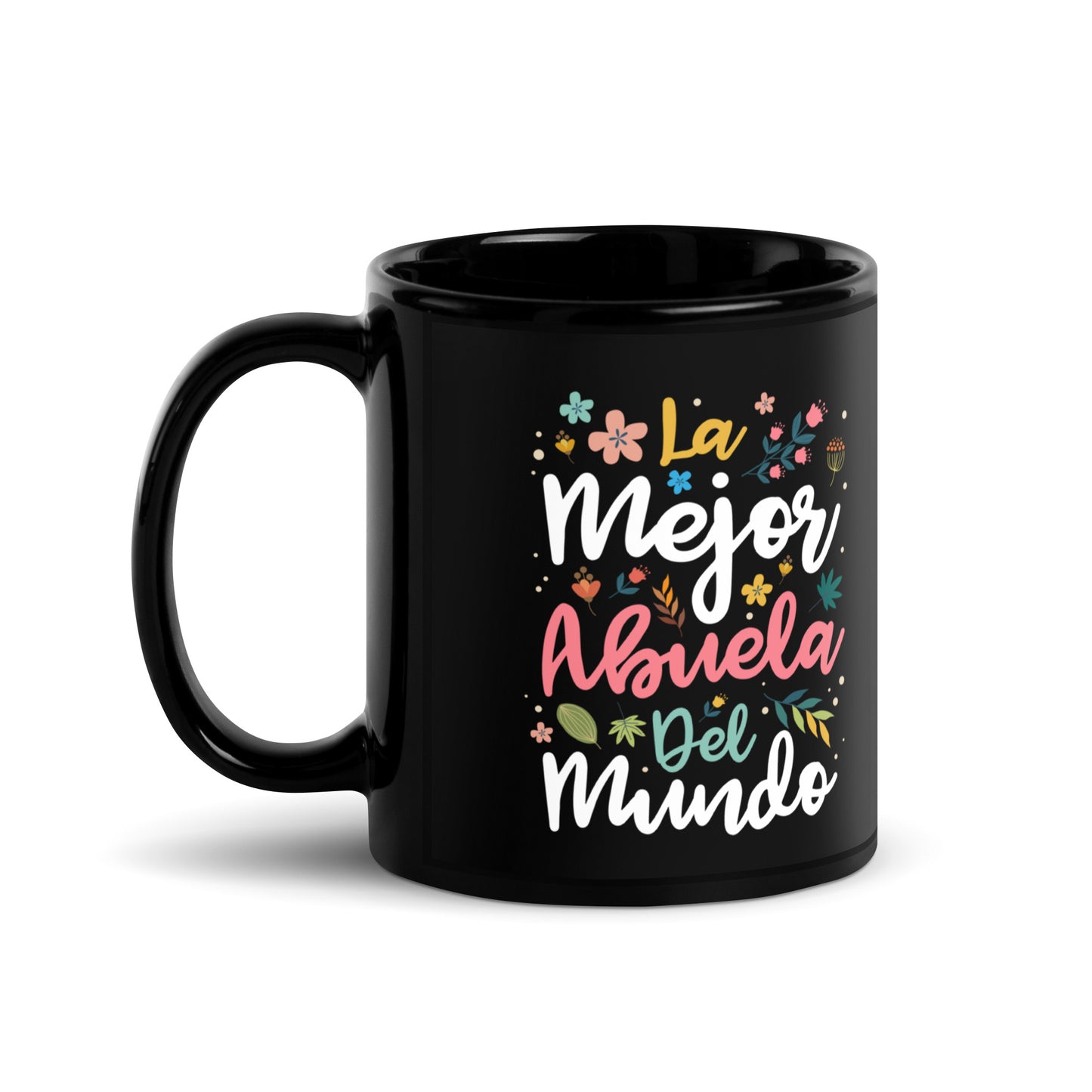 La Mejor Abuela Del Mundo Black Glossy Mug