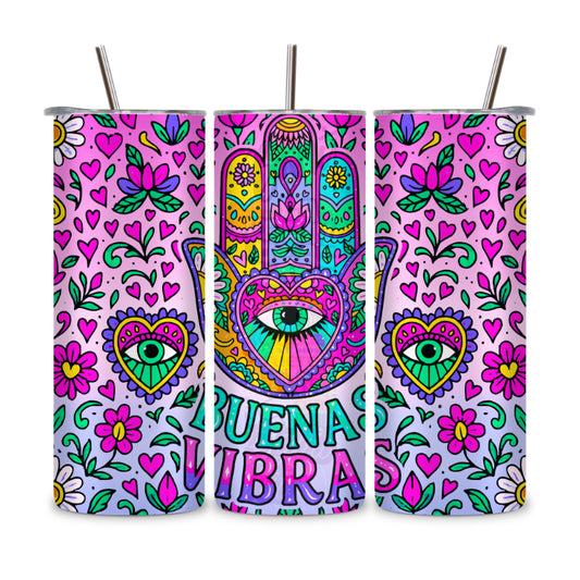Buenas Vibra Stainless Steel Tumbler – 20 oz
