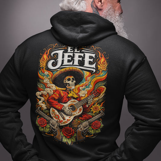 El Jefe Mariachi Back Print Hoodie