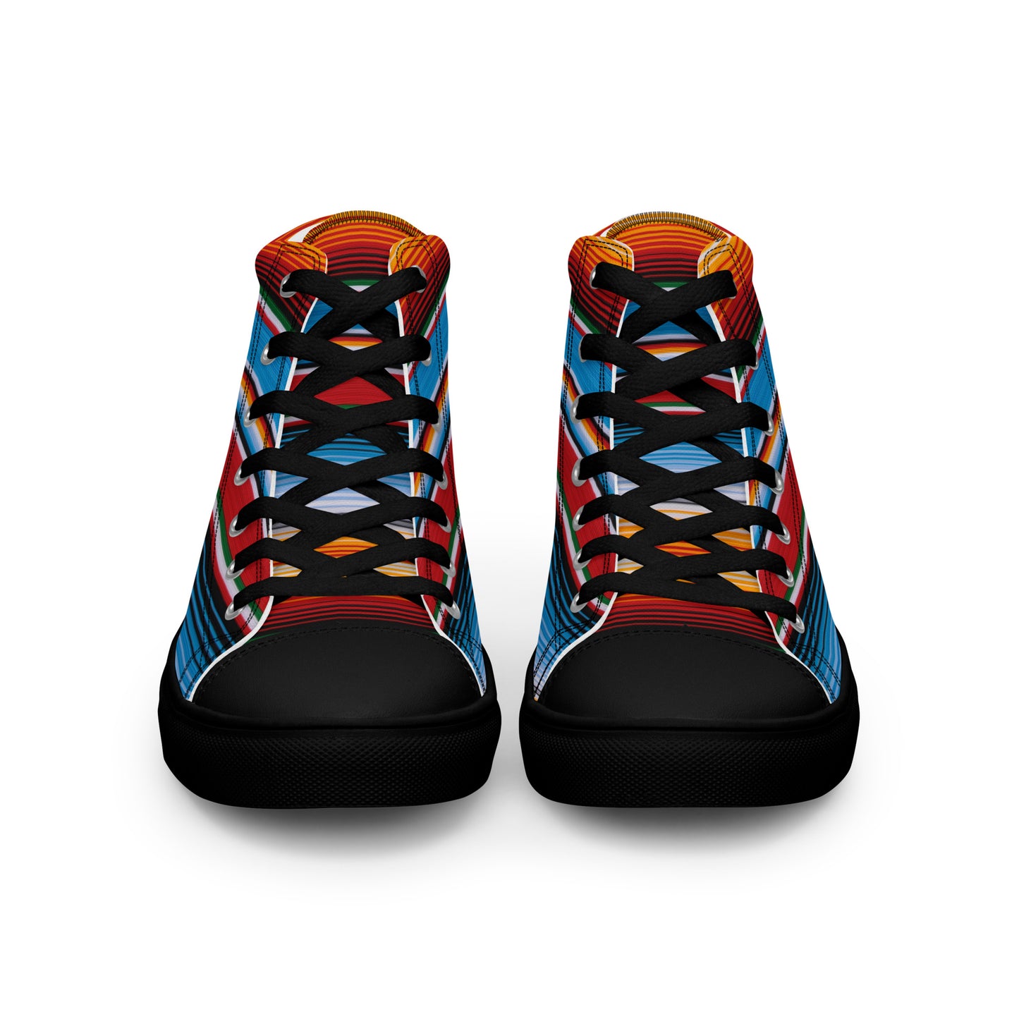 Azul Serape Men’s high top canvas shoes