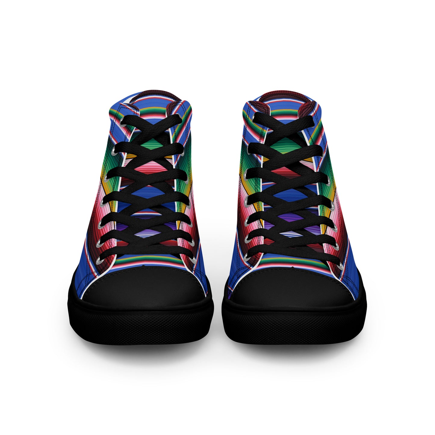 Purple Serape Men’s high top canvas shoes