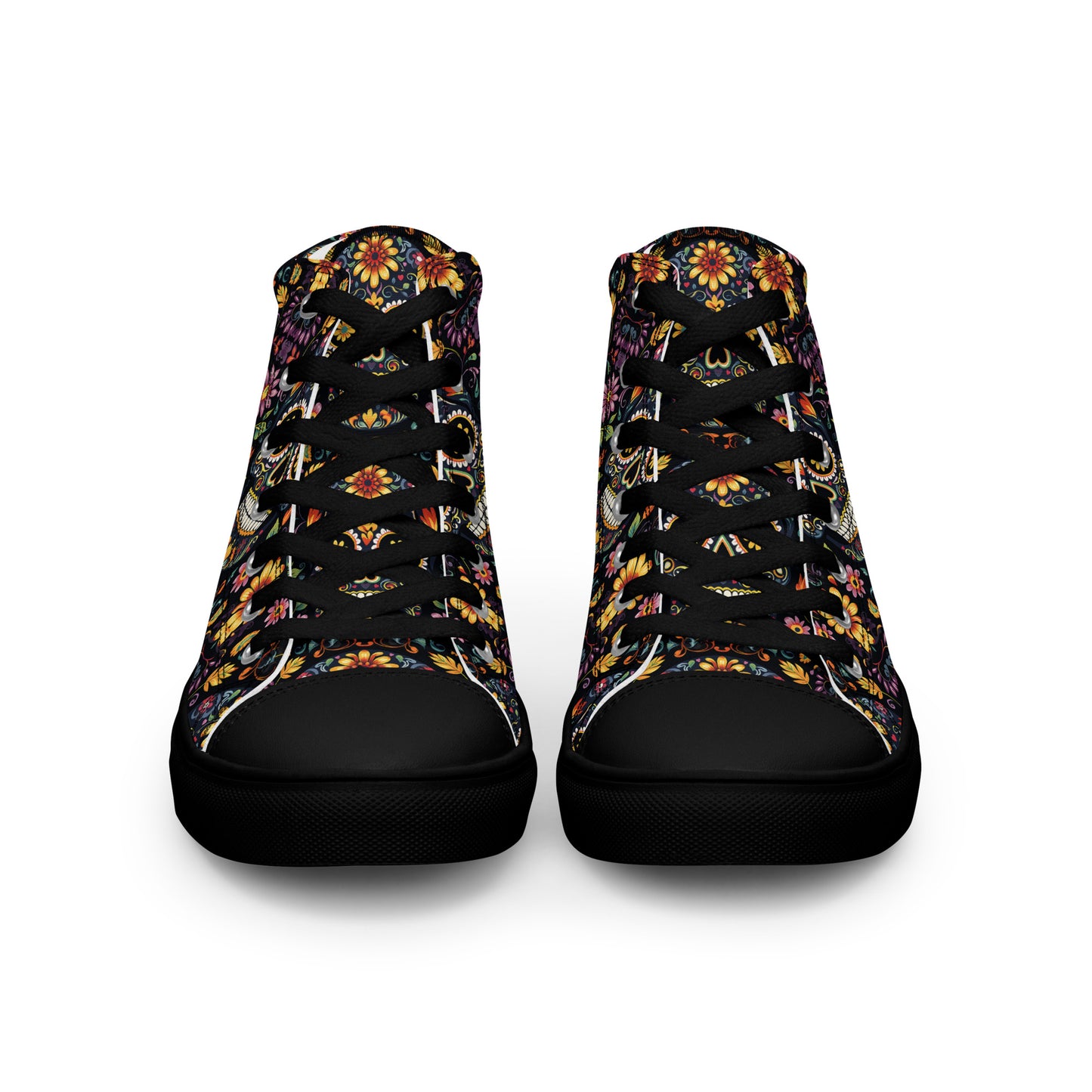 Sugar Skull Men’s high top canvas shoes