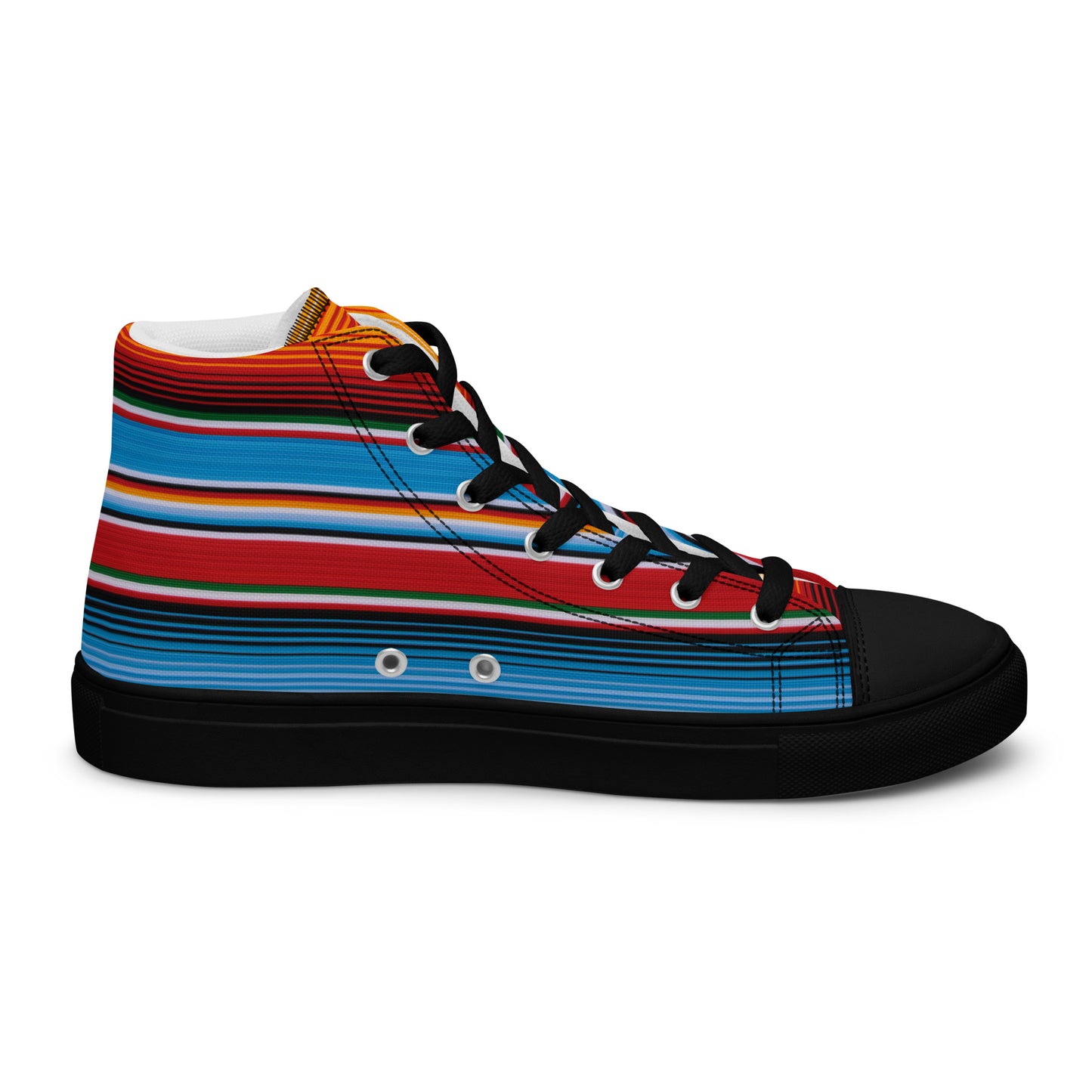 Azul Serape Men’s high top canvas shoes