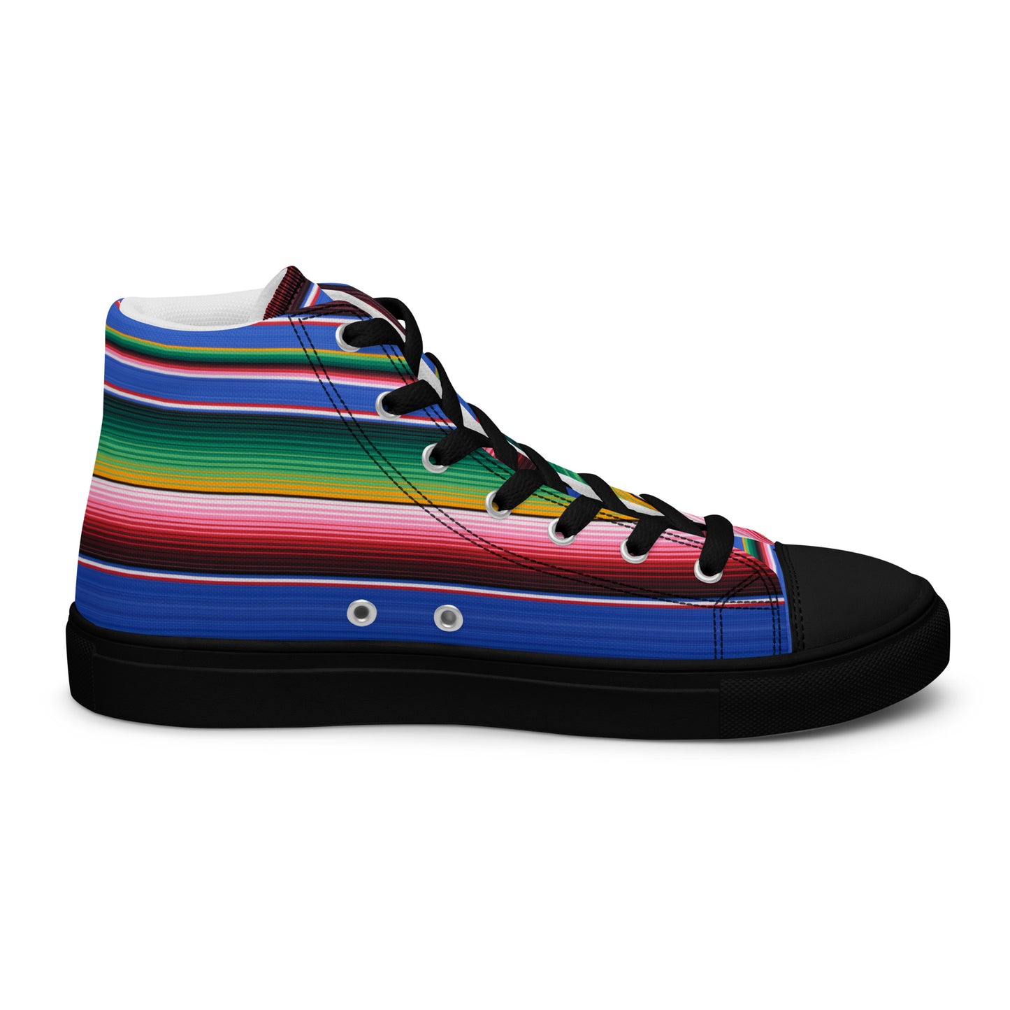 Purple Serape Men’s high top canvas shoes