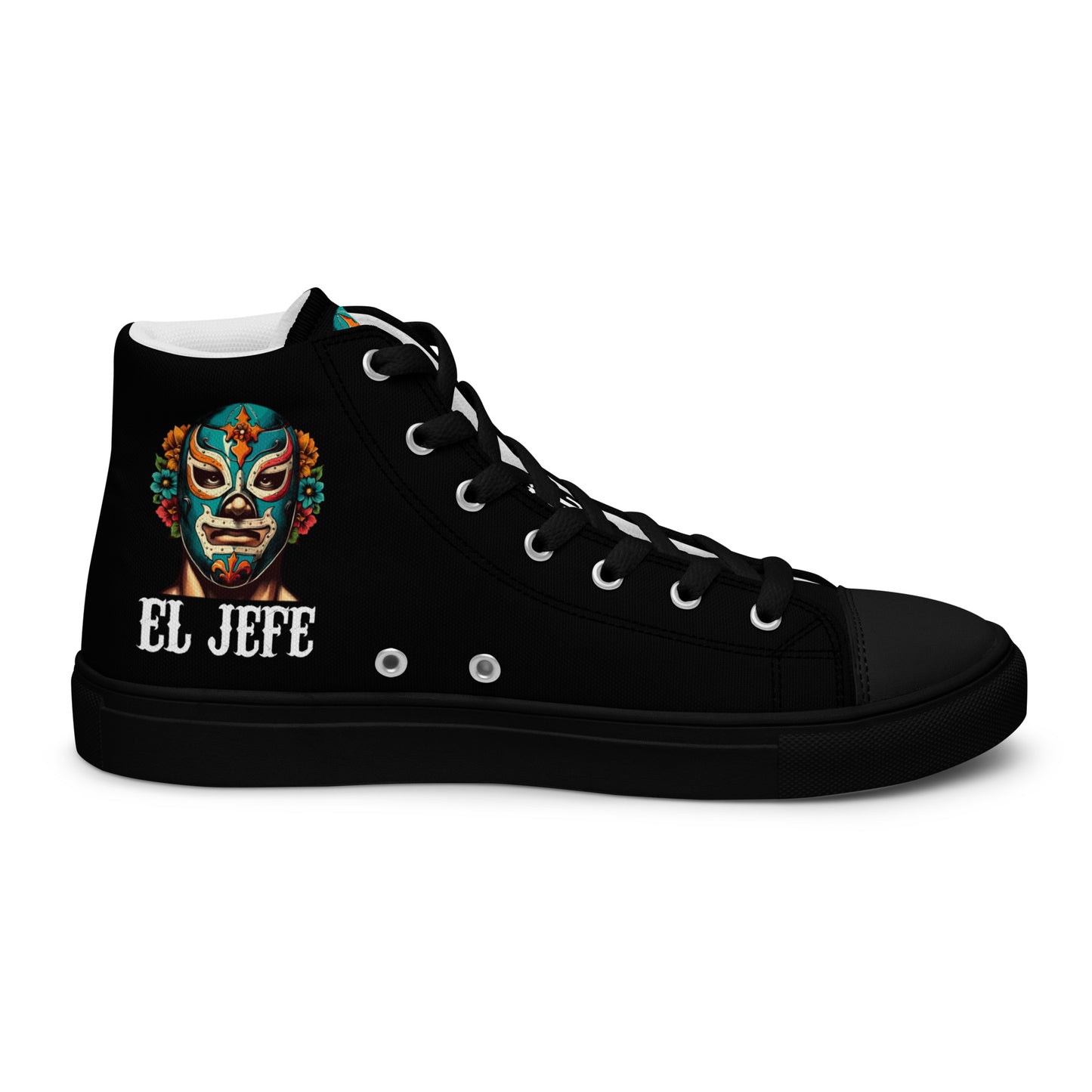 El Jefe Luchador Men’s high top canvas shoes