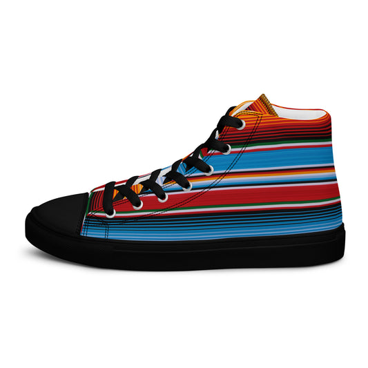 Azul Serape Men’s high top canvas shoes