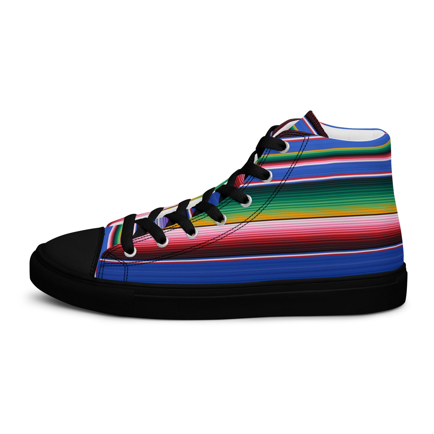 Purple Serape Men’s high top canvas shoes