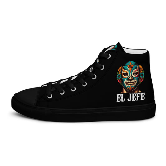 El Jefe Luchador Men’s high top canvas shoes