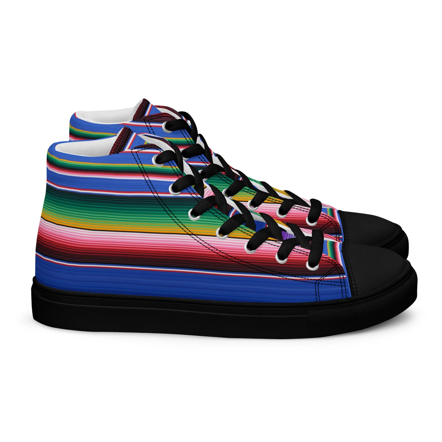 Purple Serape Men’s high top canvas shoes