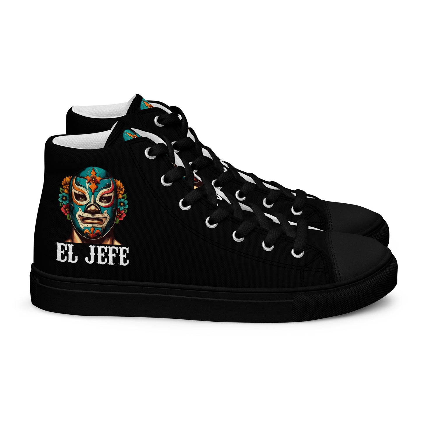 El Jefe Luchador Men’s high top canvas shoes