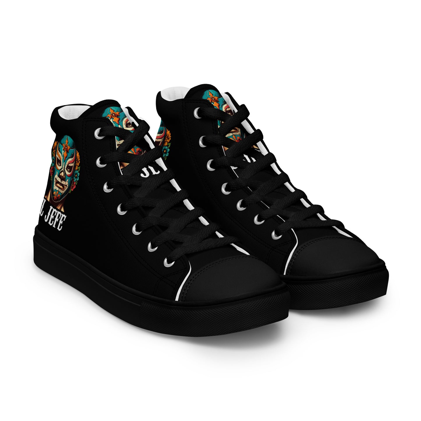 El Jefe Luchador Men’s high top canvas shoes