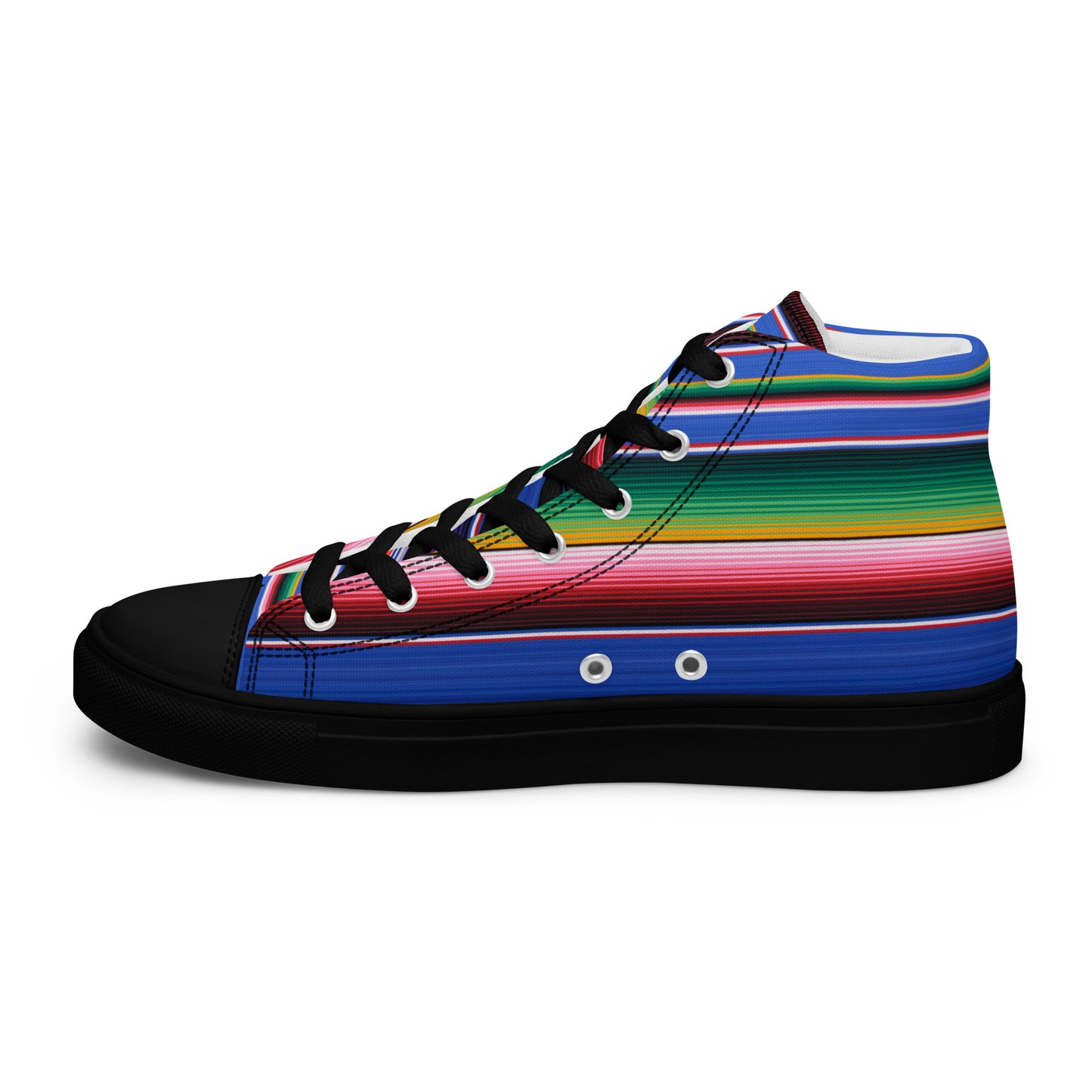 Purple Serape Men’s high top canvas shoes