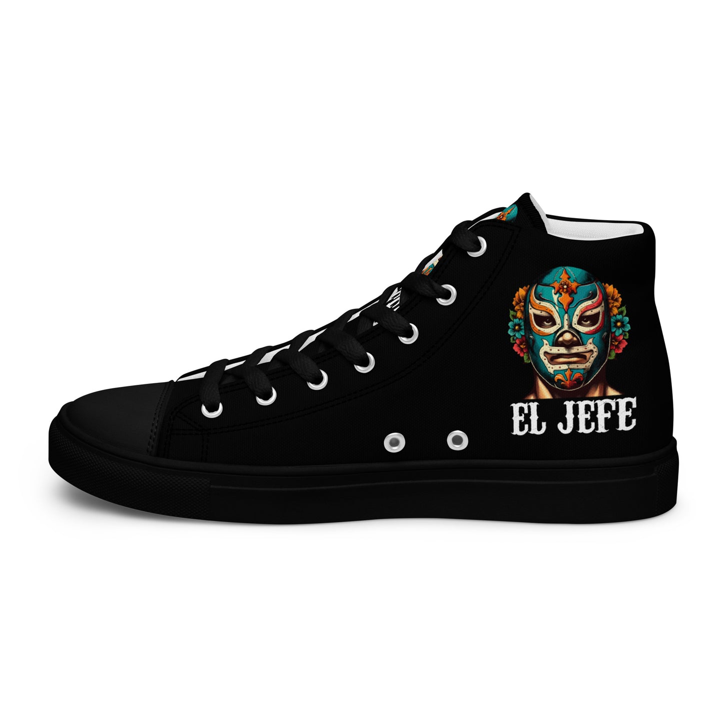 El Jefe Luchador Men’s high top canvas shoes