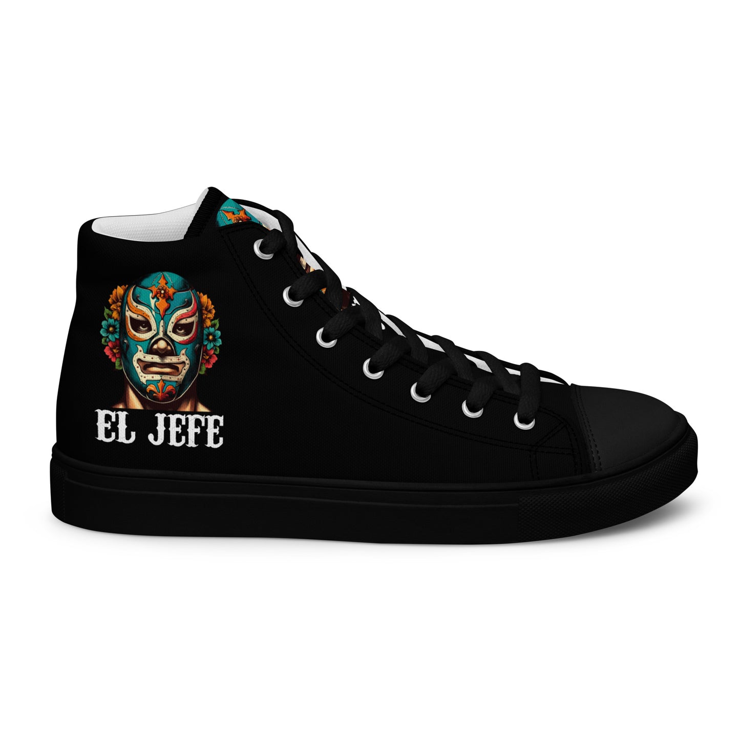 El Jefe Luchador Men’s high top canvas shoes