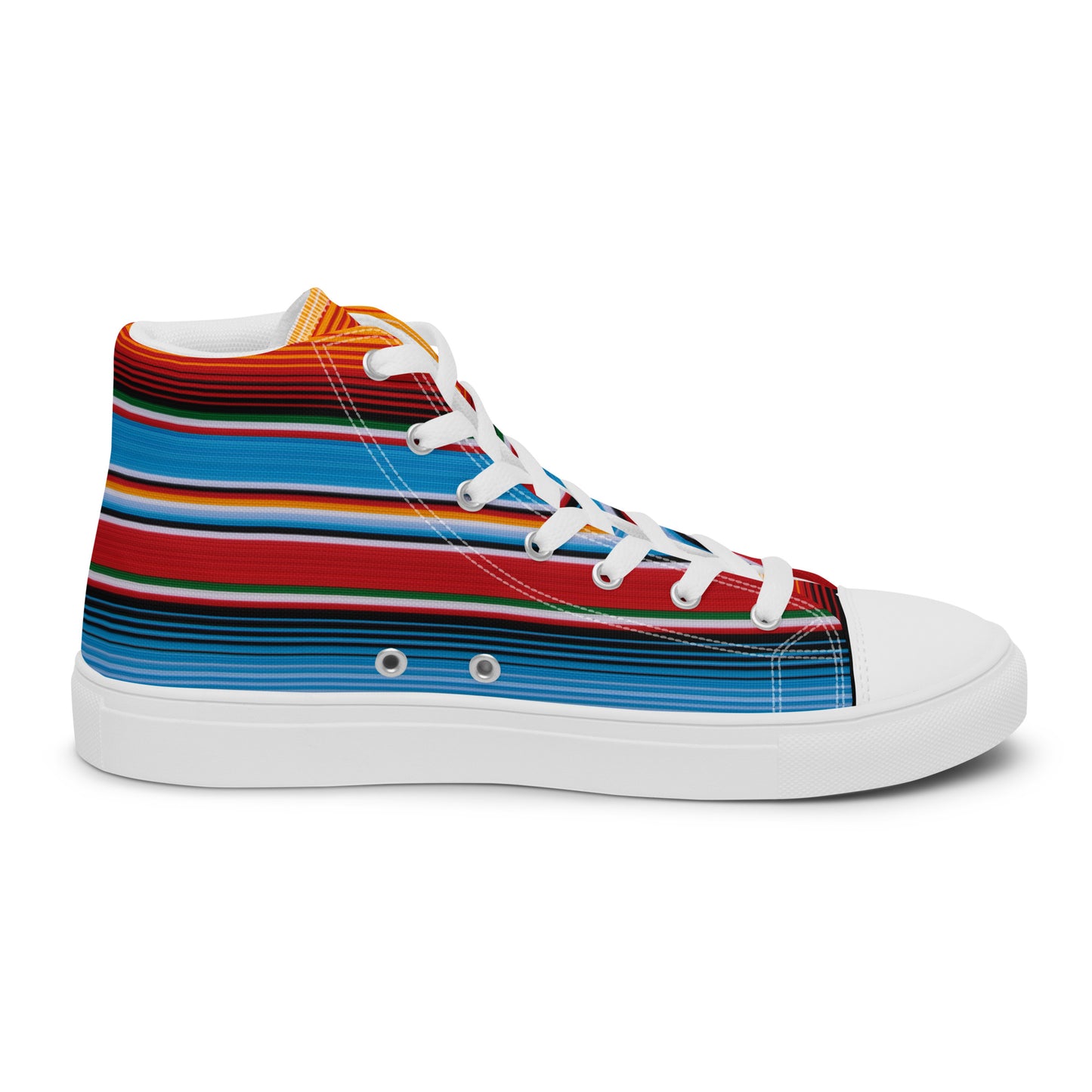 Azul Serape Men’s high top canvas shoes