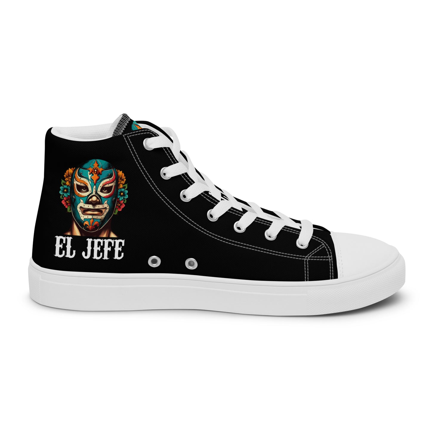 El Jefe Luchador Men’s high top canvas shoes