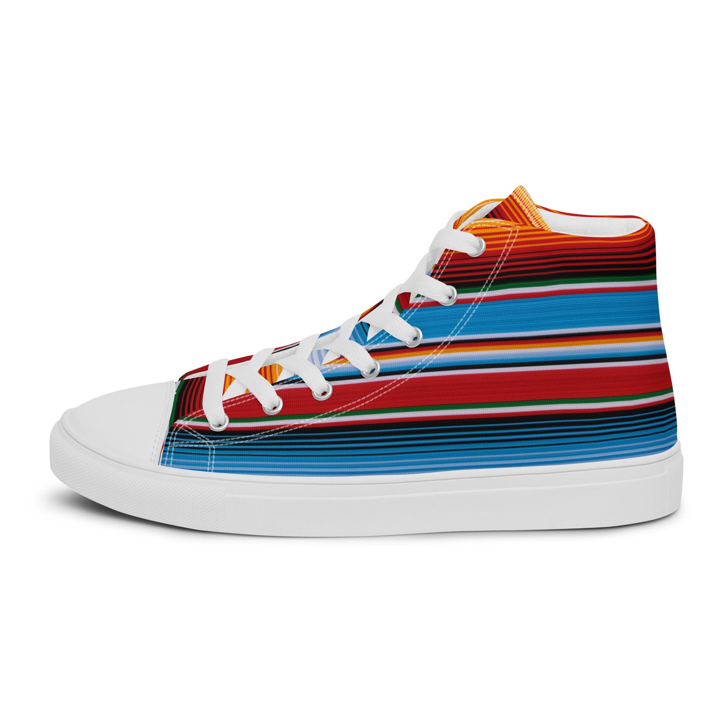 Azul Serape Men’s high top canvas shoes