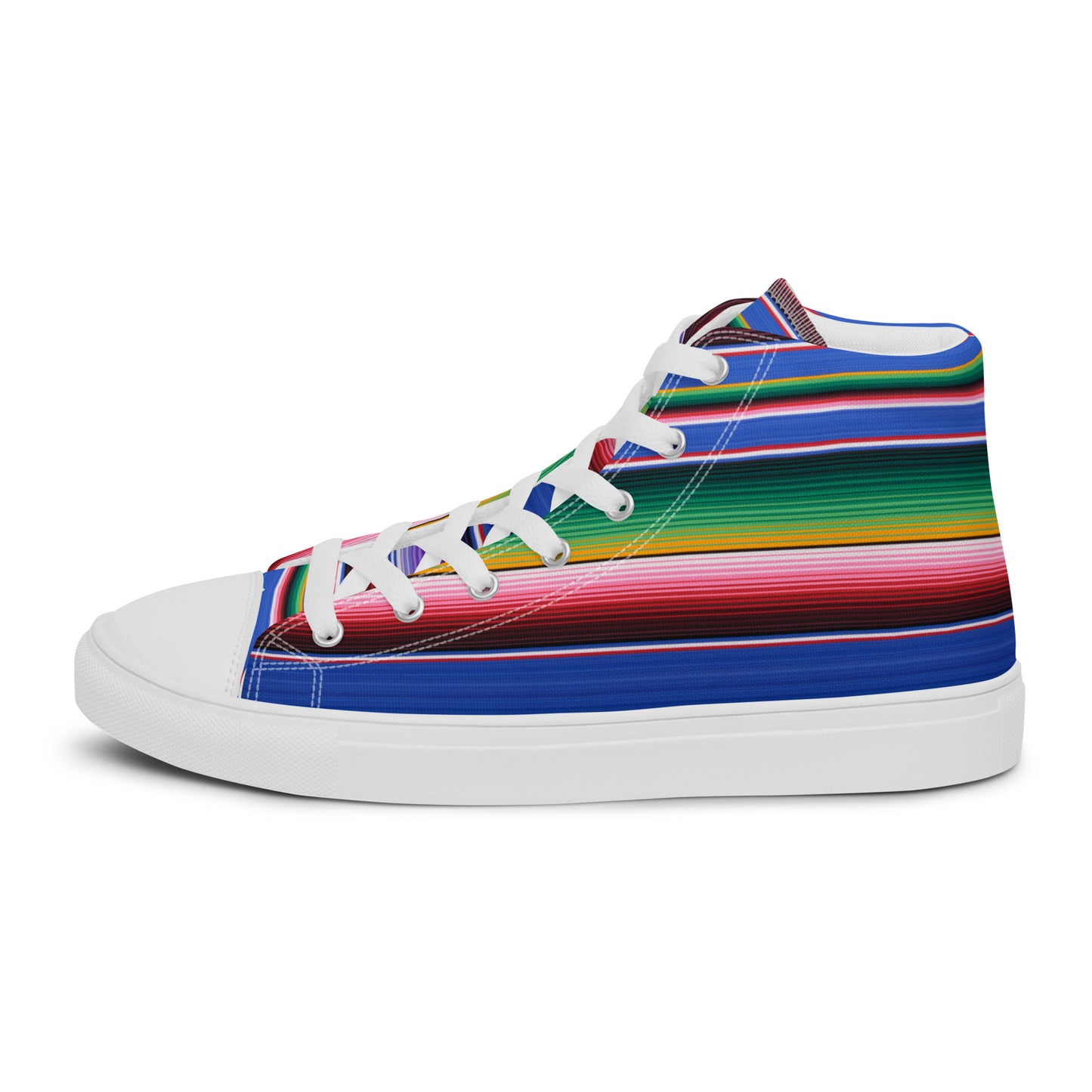 Purple Serape Men’s high top canvas shoes