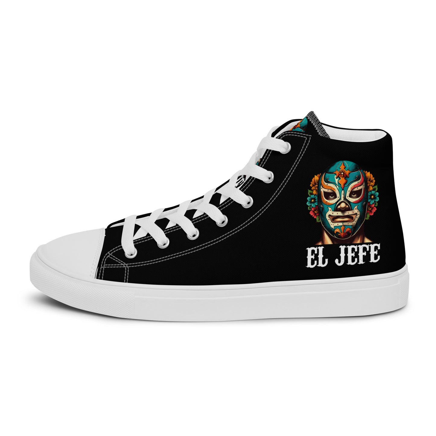 El Jefe Luchador Men’s high top canvas shoes