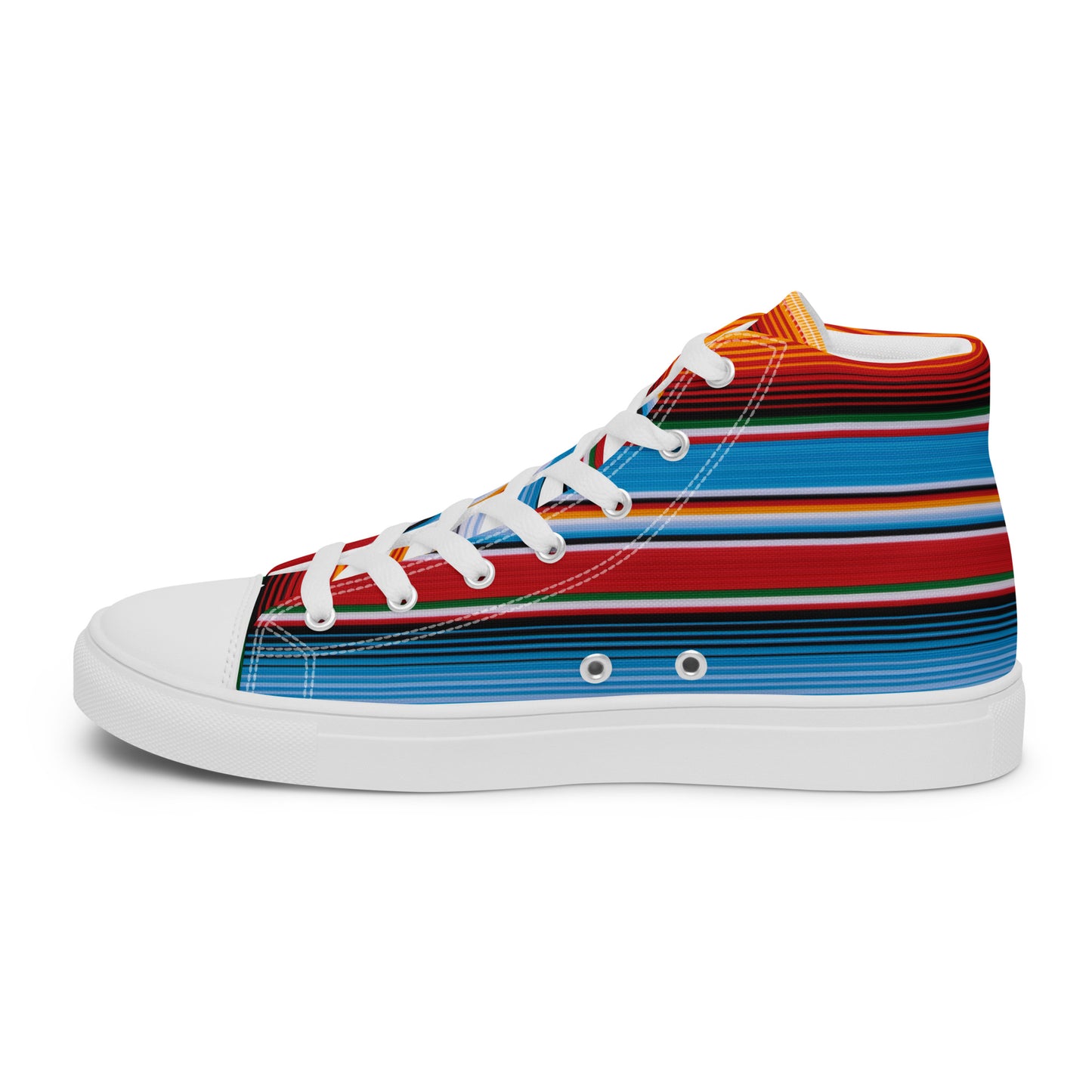 Azul Serape Men’s high top canvas shoes