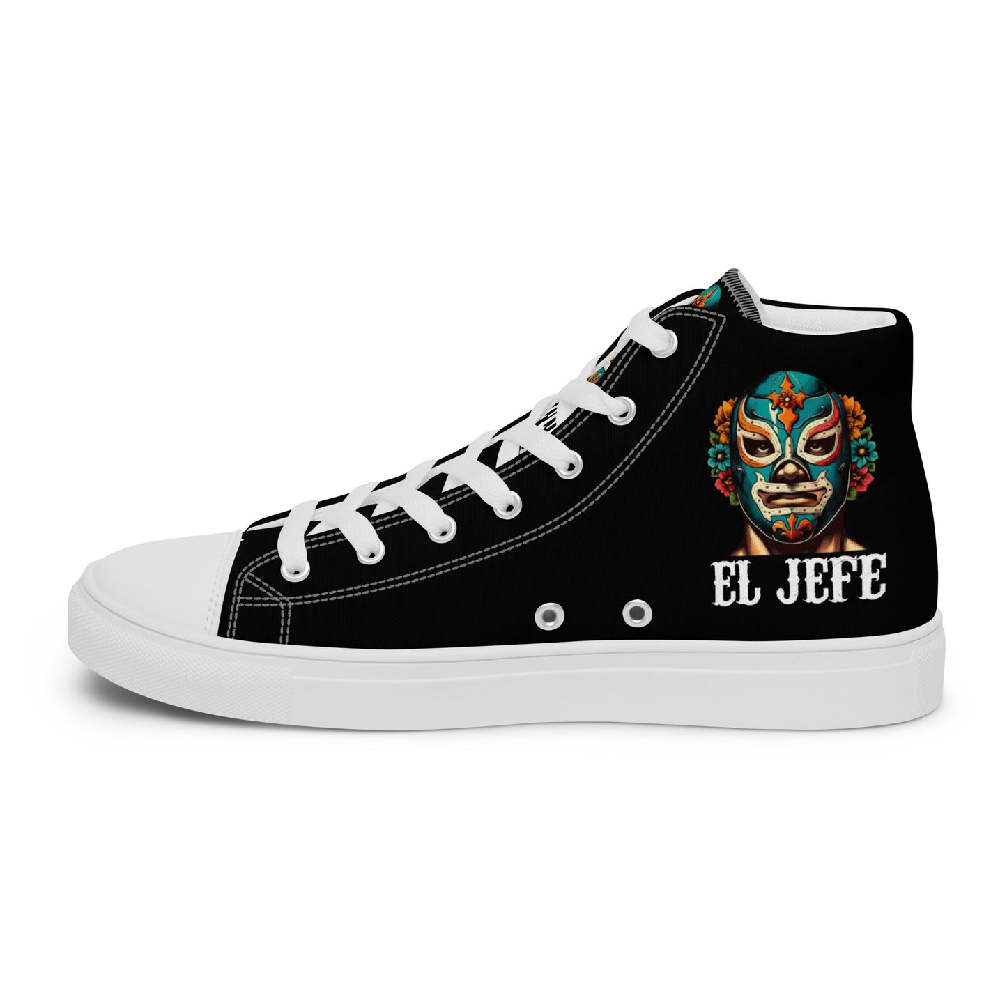 El Jefe Luchador Men’s high top canvas shoes