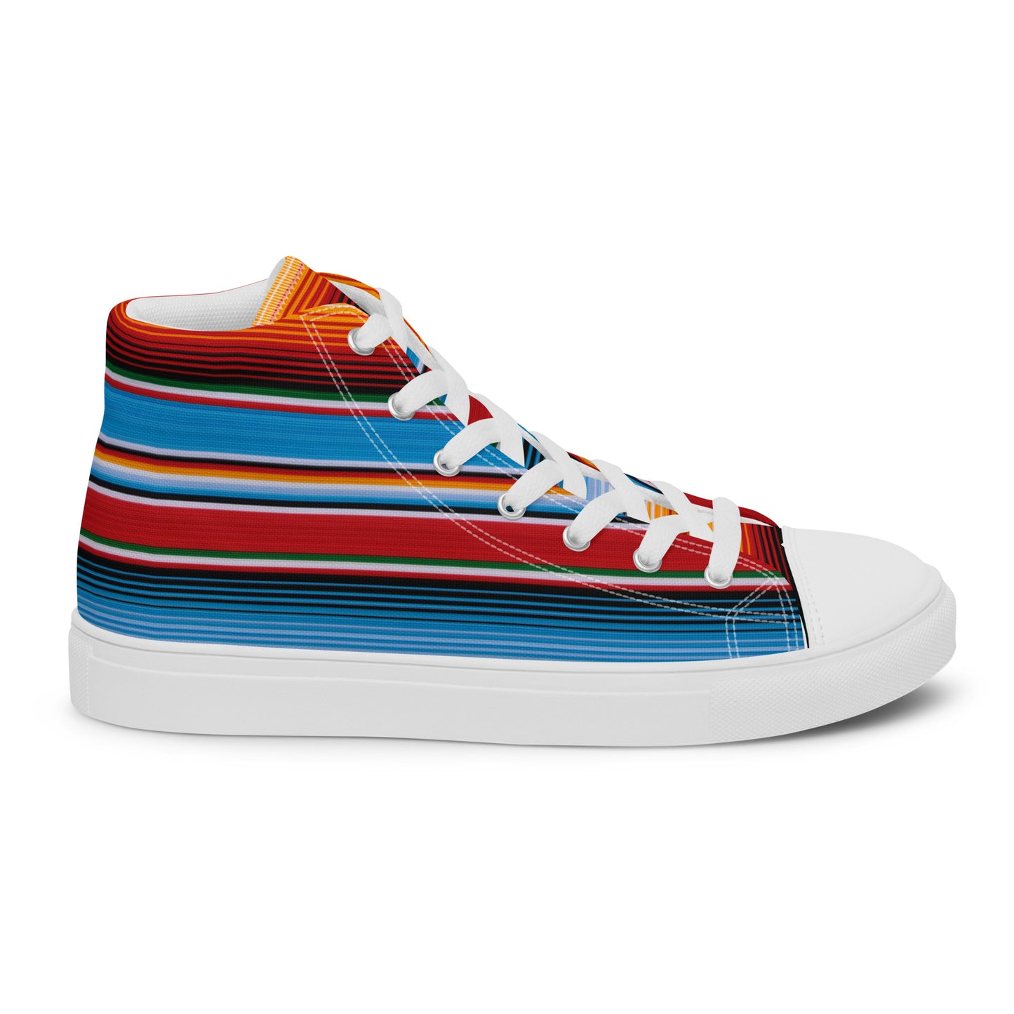 Azul Serape Men’s high top canvas shoes