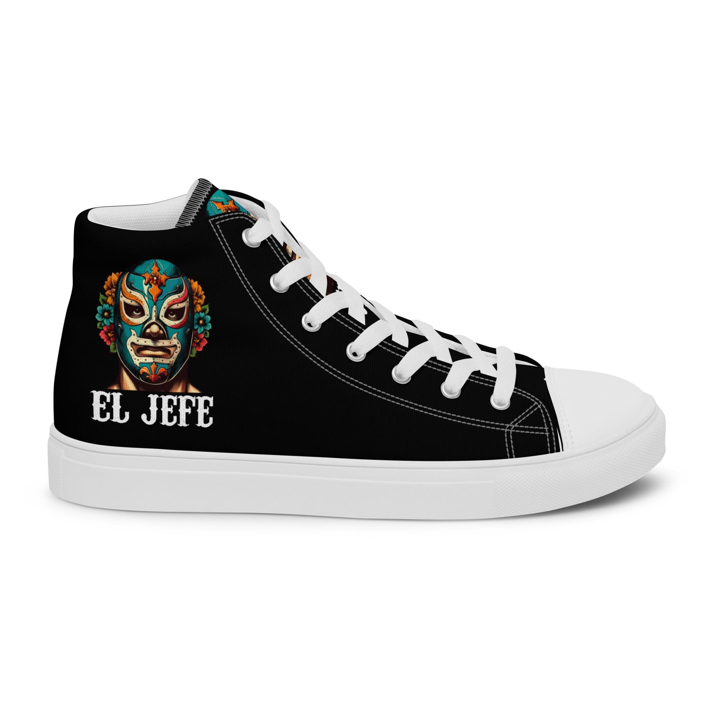 El Jefe Luchador Men’s high top canvas shoes