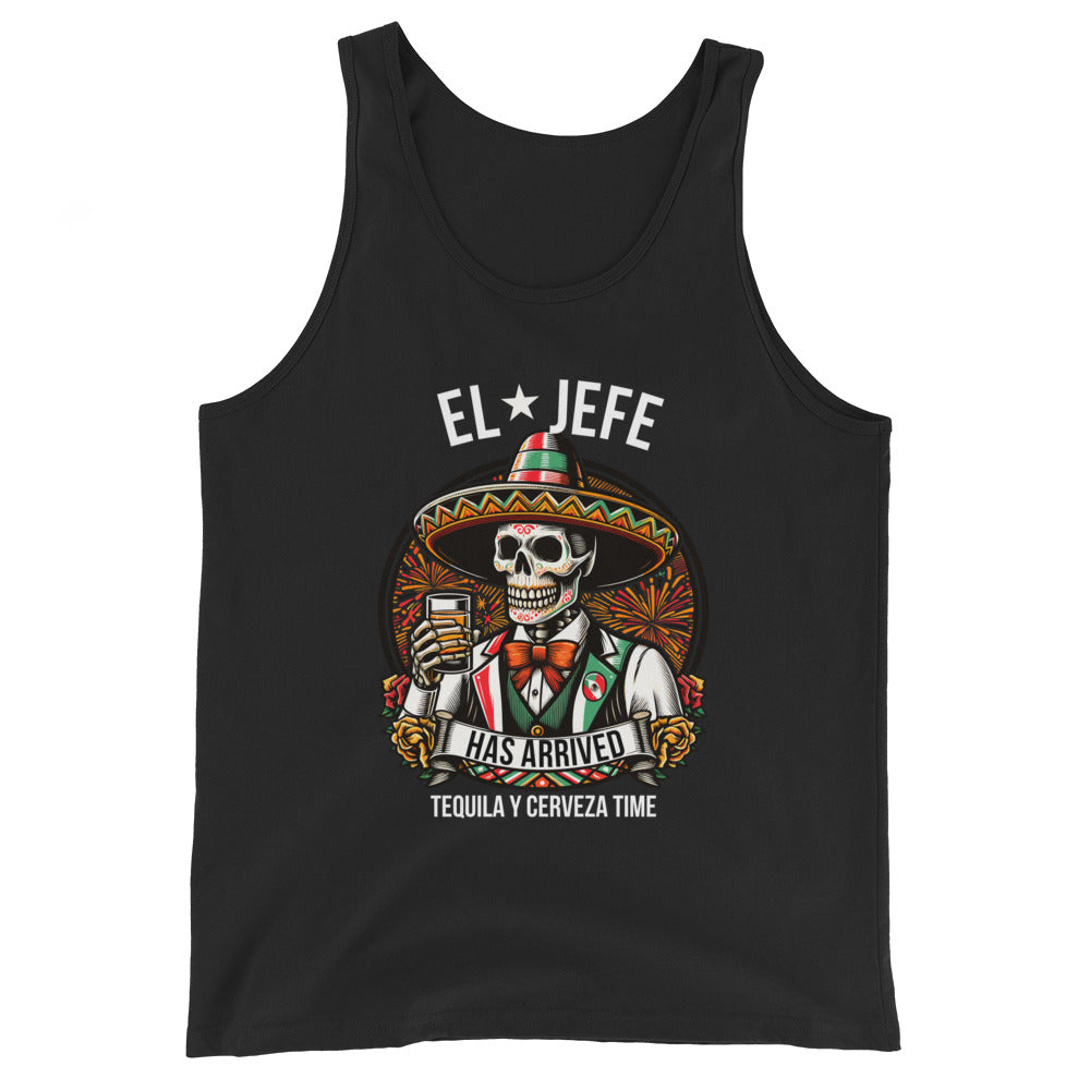 El Jefe Has Arrived Tequila Y Cerveza Time Tank Top