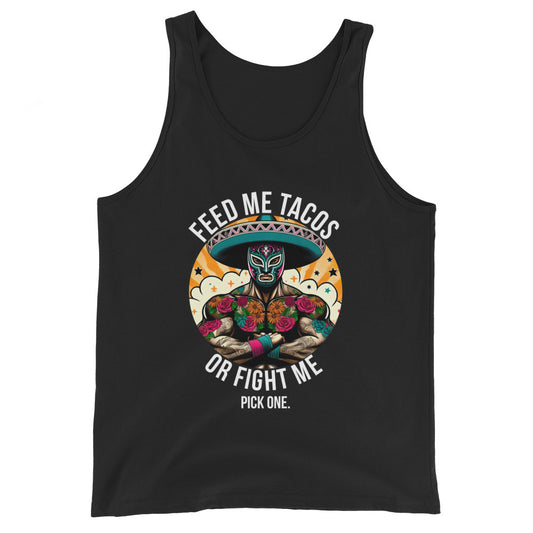 Feed Me Tacos or Fight Me Tank Top for Taco Lovers