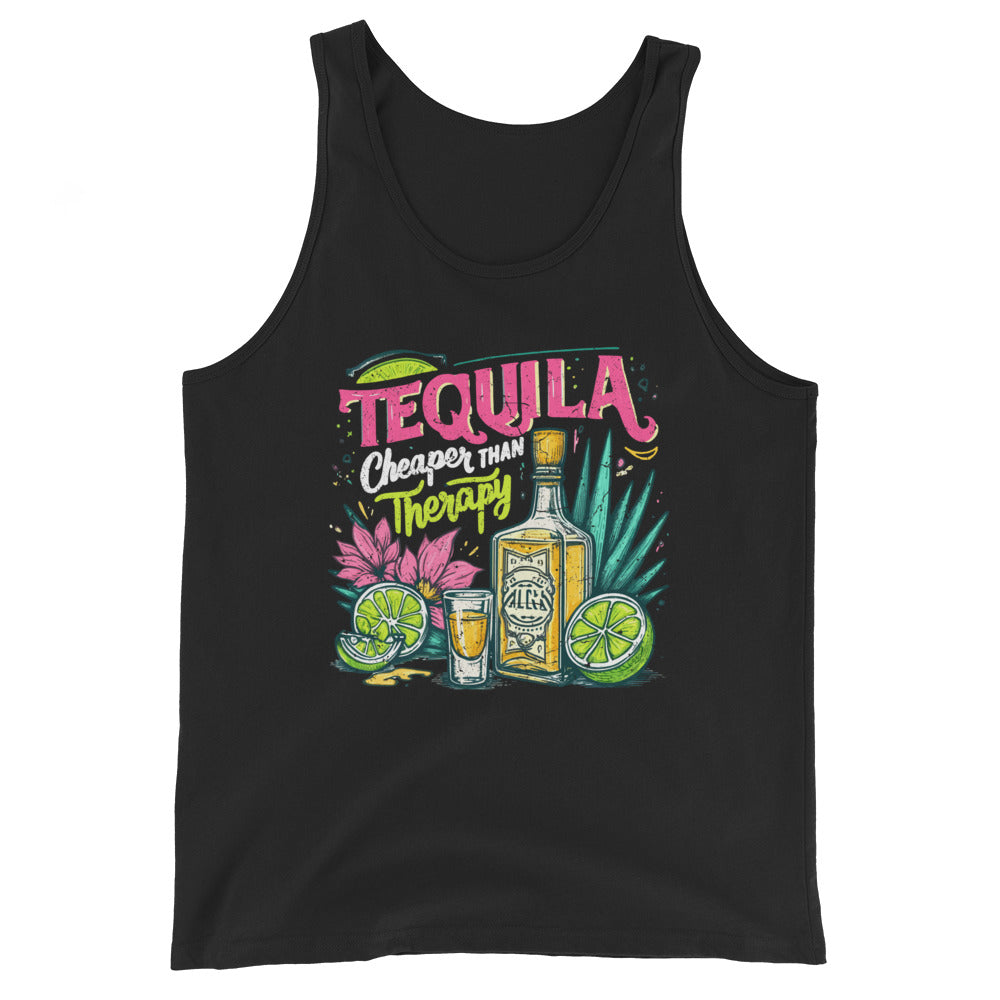 Tequila Cheaper Than Therapy Tank Top for Tequila Lovers