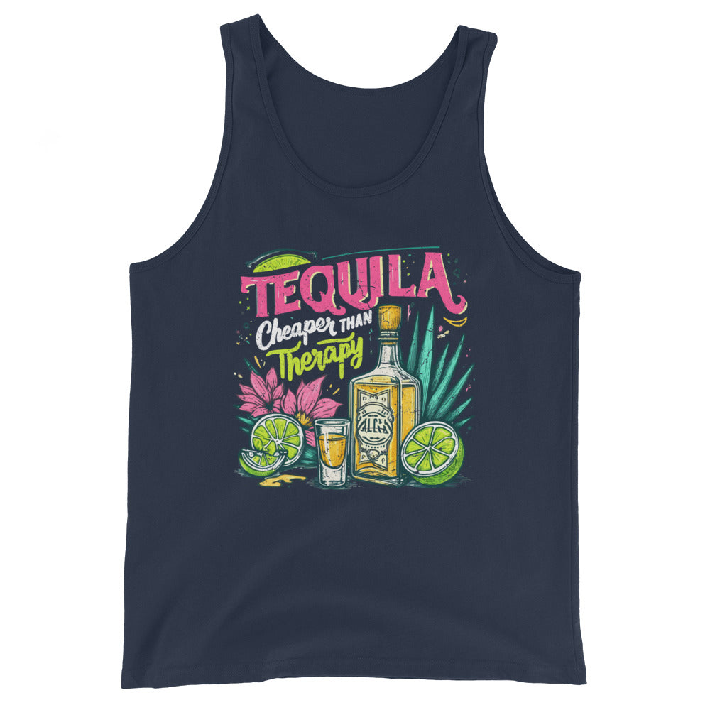 Tequila Cheaper Than Therapy Tank Top for Tequila Lovers