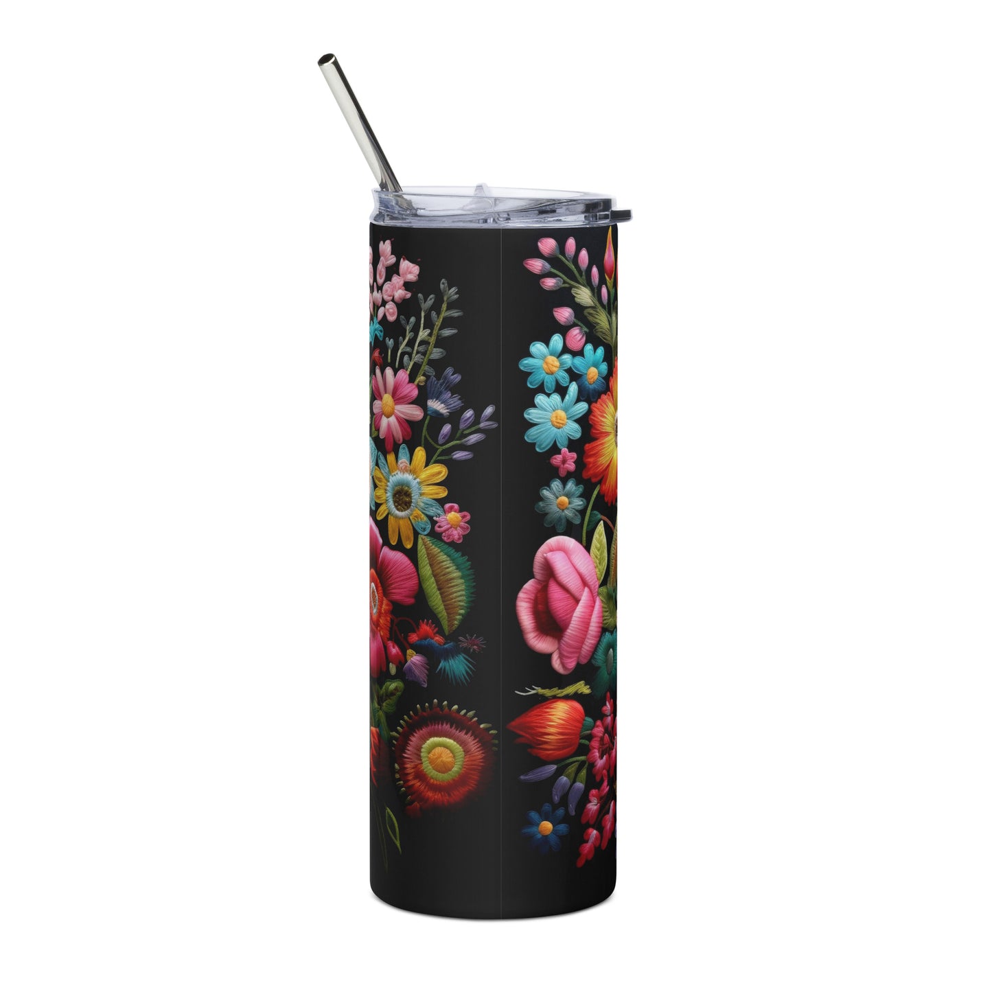 Mexican Floral Pattern Stainless steel tumbler for Latinos