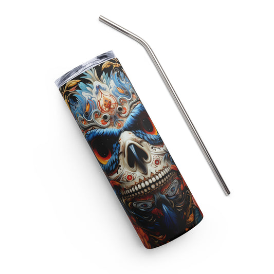 Bird Mexican Sugar Skull Stainless steel tumbler