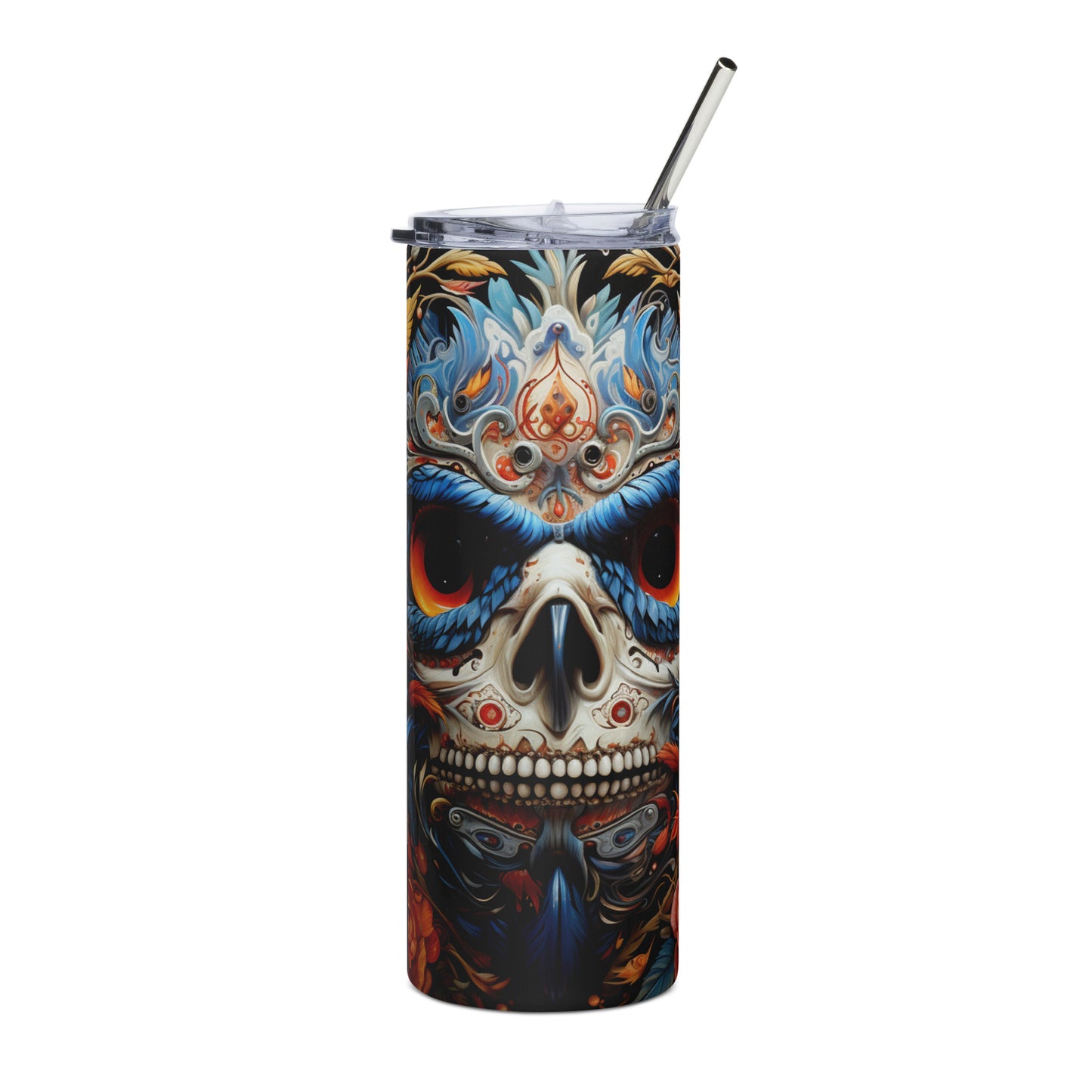 Bird Mexican Sugar Skull Stainless steel tumbler