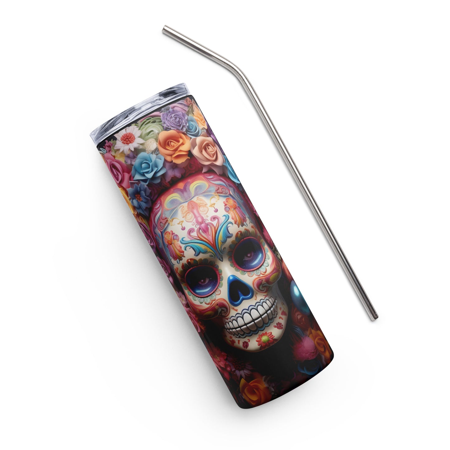 Balloon Mexican Sugar Skull Stainless steel tumbler