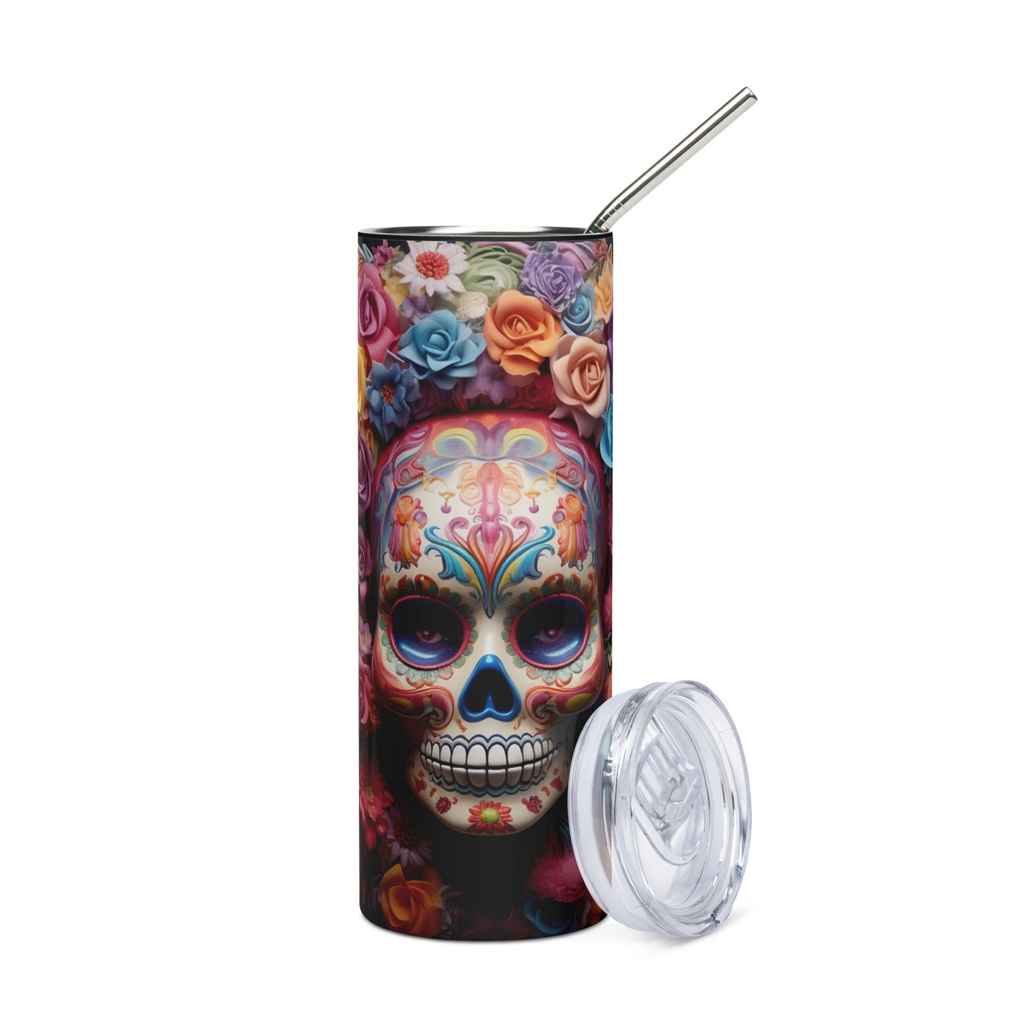 Balloon Mexican Sugar Skull Stainless steel tumbler