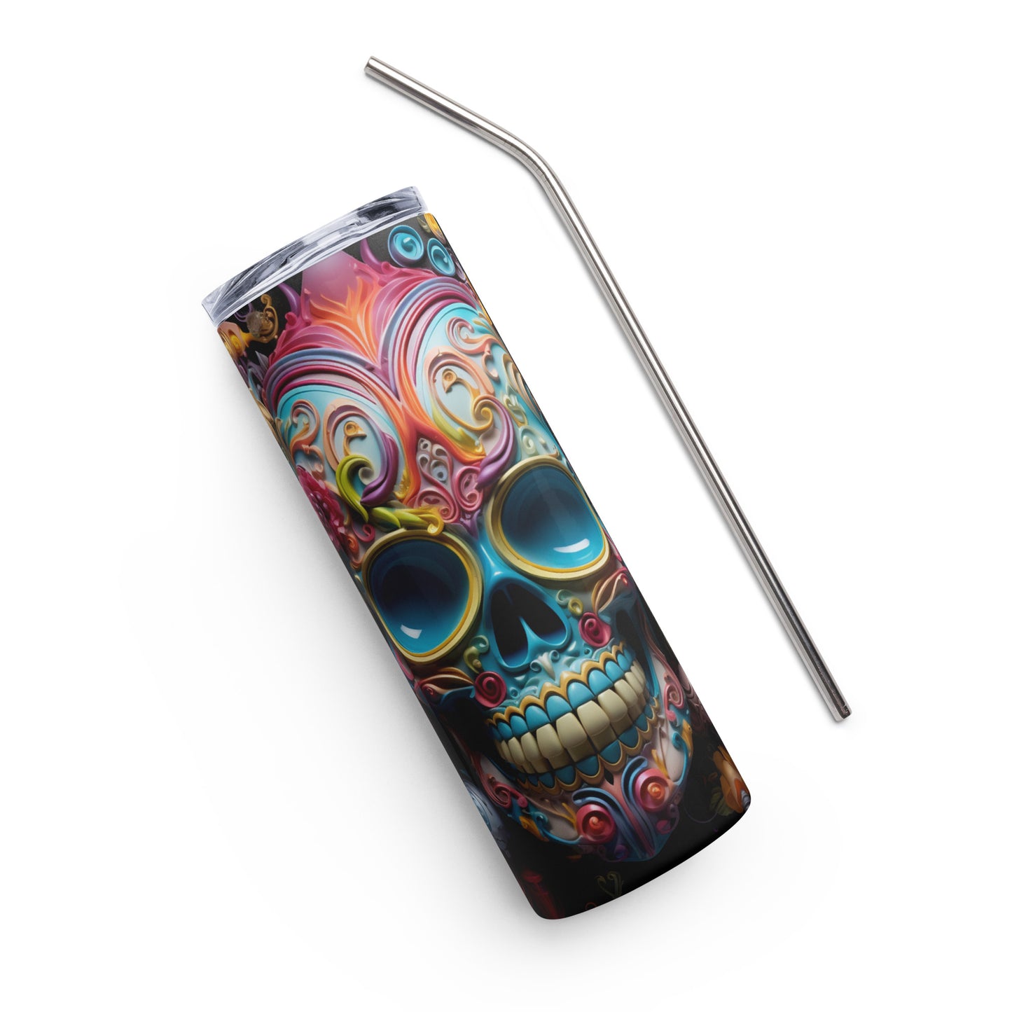 Balloon Mexican Sugar Skull Stainless steel tumbler